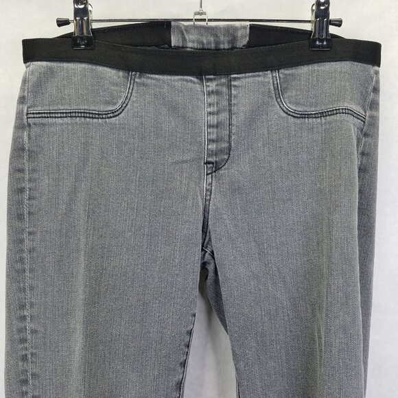 Helmut Lang Jeggings Sz 29 Skinny Jeans Gray Black Waistband Pull-On Stretch USA - Picture 2 of 12